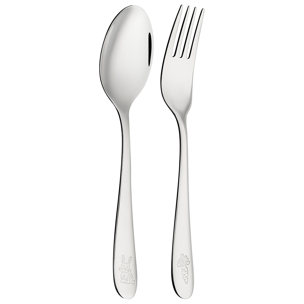 НАБОР ДЕТСКИХ СТОЛОВЫХ ПРИБОРОВ ZOO AGNESS 2 ПР