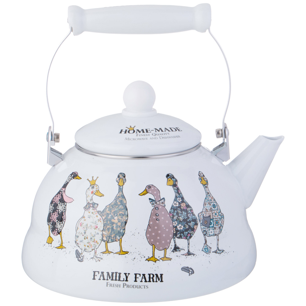 ЧАЙНИК AGNESS  ЭМАЛИРОВАННЫЙ СЕРИЯ "FAMILY FARM", 3 Л
