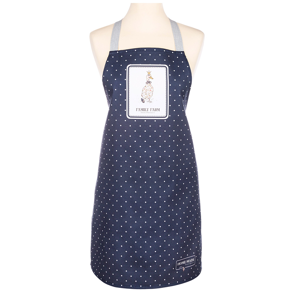 ФАРТУК "FAMILY FARM", 60Х70 СМ100% ХЛОПОК,СИНИЙ,ТВИЛ,ПРОПИТКА