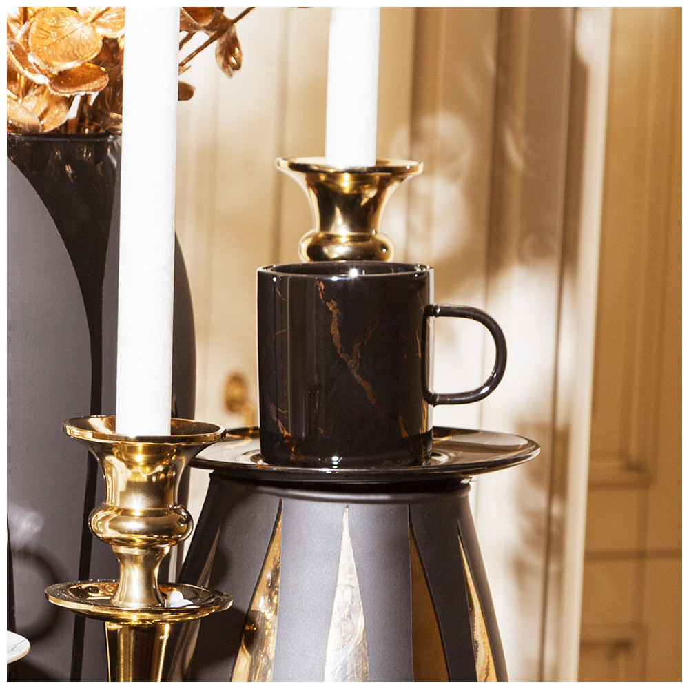 ЧАЙНЫЙ НАБОР LEFARD "FANTASY" НА 4 ПЕР. 8 ПР. 220 МЛ, ЧЕРНЫЙ (КОР=8НАБ.)