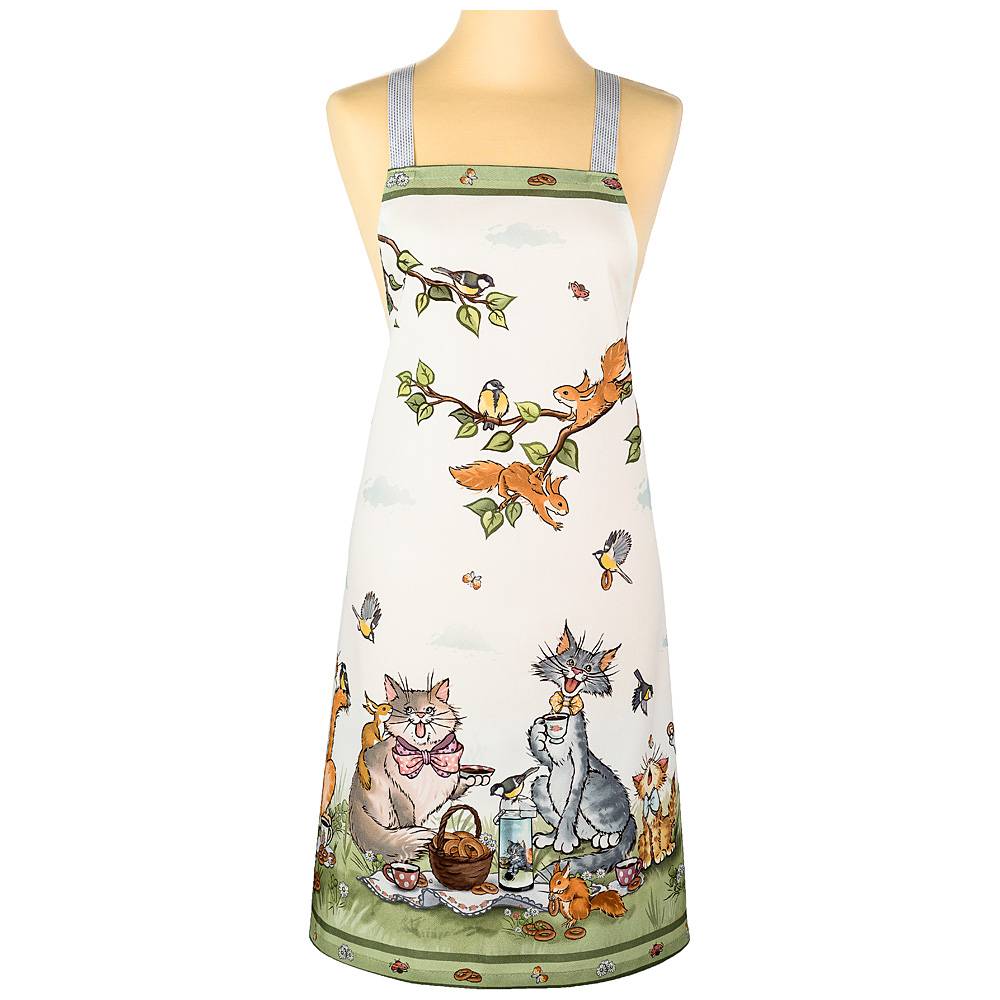 ФАРТУК "ПАЛЬЧИКИ ОБЛИЖЕШЬ", 100% ХЛОПОК,ТВИЛ, БЕЛЫЙ