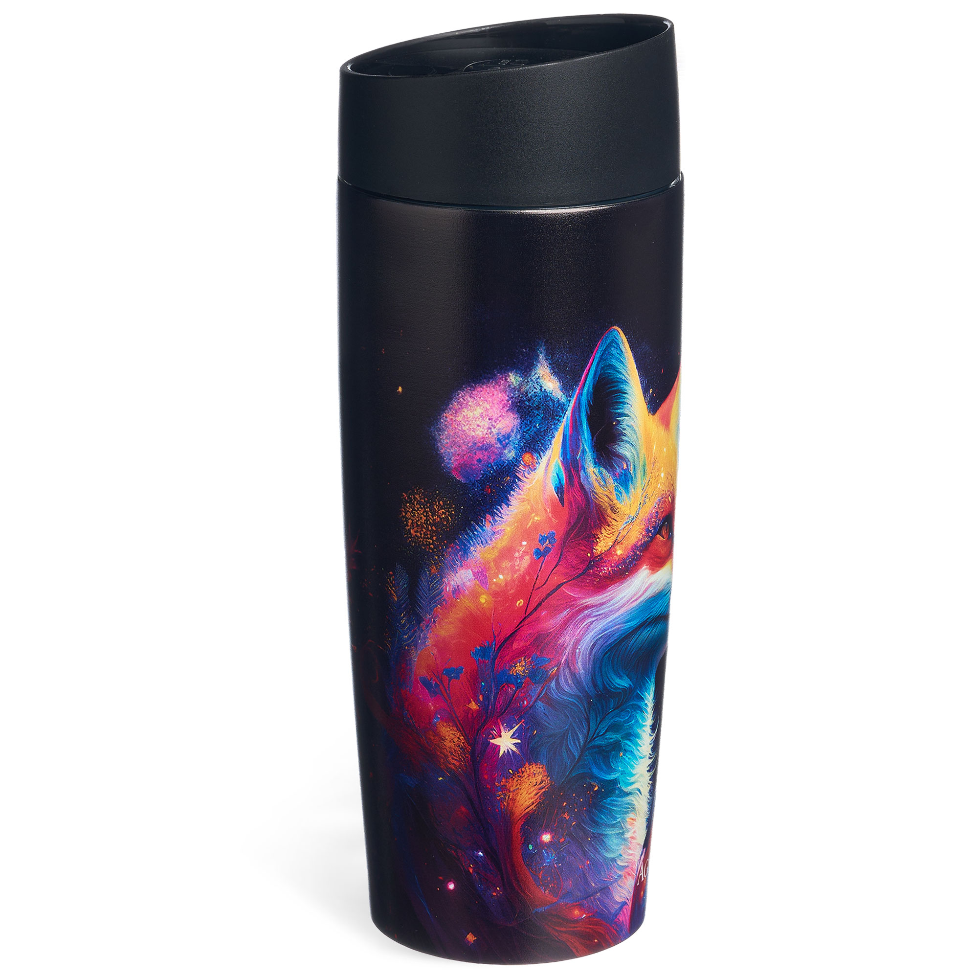 ТЕРМОКРУЖКА AGNESS  "ЛИСА" 360МЛ, КОЛБА НЕРЖ.СТАЛЬ 18/10