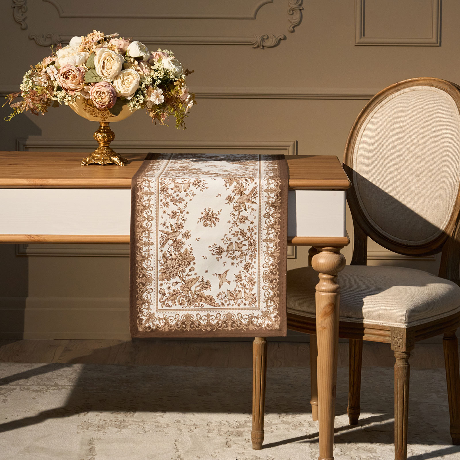 ДОРОЖКА  " ROYAL GARDEN" 40Х146СМ ,БЕЛЫЙ ,100% ХЛОПОК ,ТВИЛ С ПРОПИТКОЙ