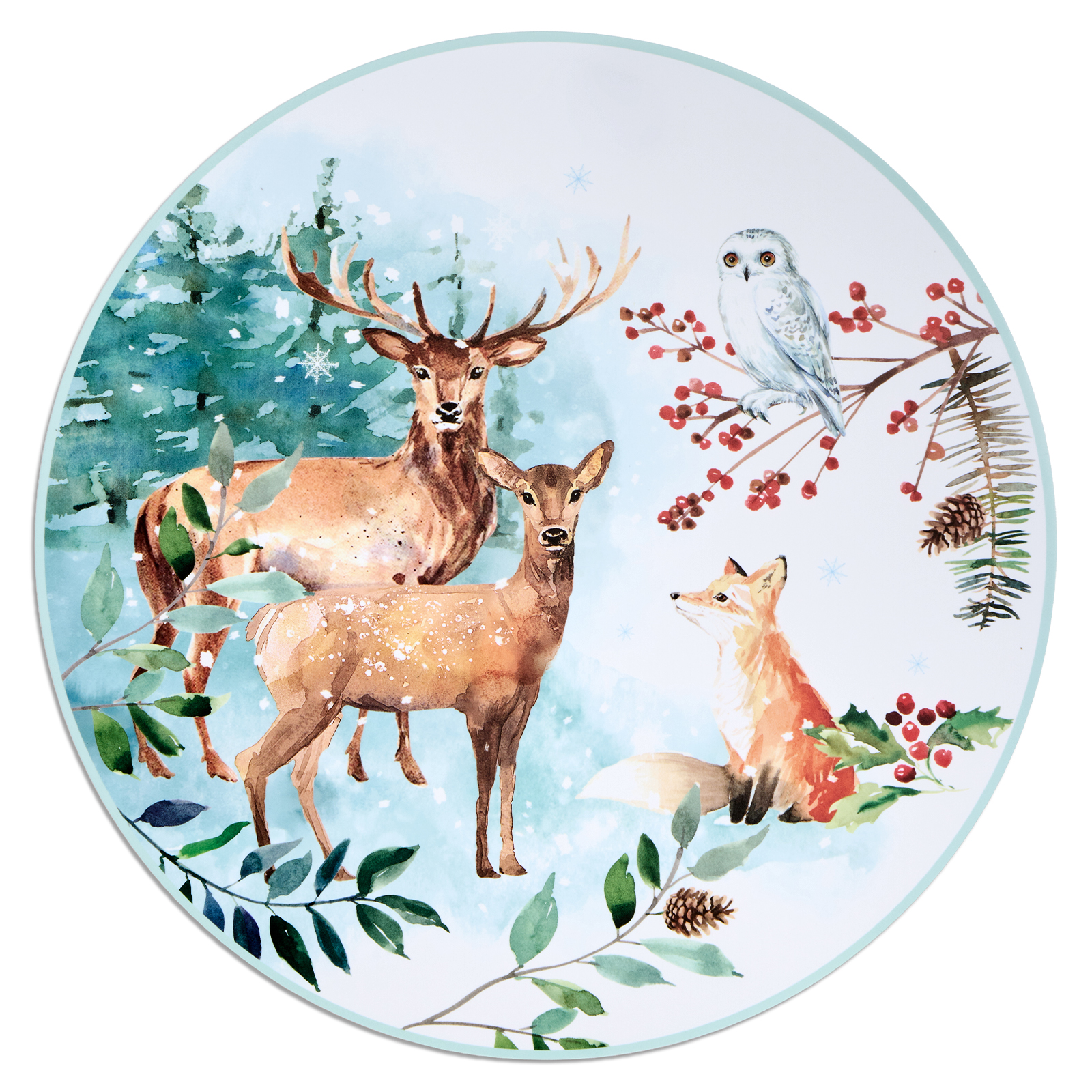 НАБОР ПОДСТАНОВОЧНЫХ САЛФЕТОК "ЗИМНЯЯ СКАЗКА" ИЗ 4 ШТ., ДИАМЕТР=38 СМ