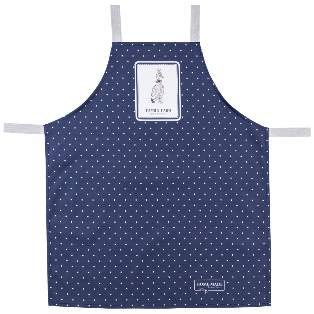 ФАРТУК "FAMILY FARM", 60Х70 СМ100% ХЛОПОК,СИНИЙ,ТВИЛ,ПРОПИТКА