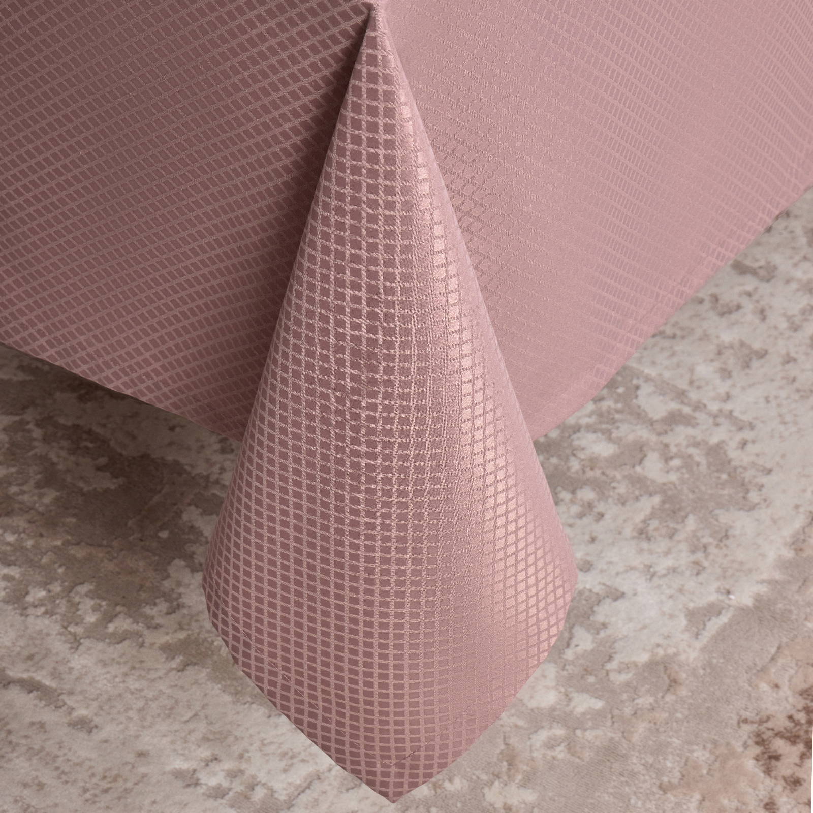 СКАТЕРТЬ 145Х180СМ СЕРЫЙ ТЕПЛЫЙ ЕВРОУГОЛОК 100% ПОЛИЭСТЕР