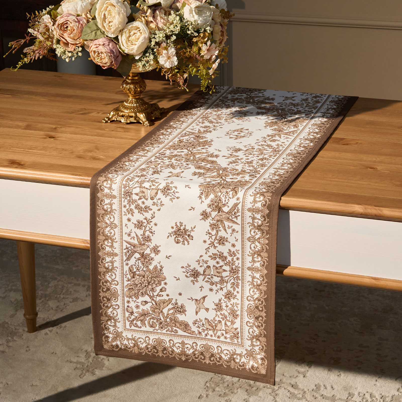 ДОРОЖКА  " ROYAL GARDEN" 40Х146СМ ,БЕЛЫЙ ,100% ХЛОПОК ,ТВИЛ С ПРОПИТКОЙ