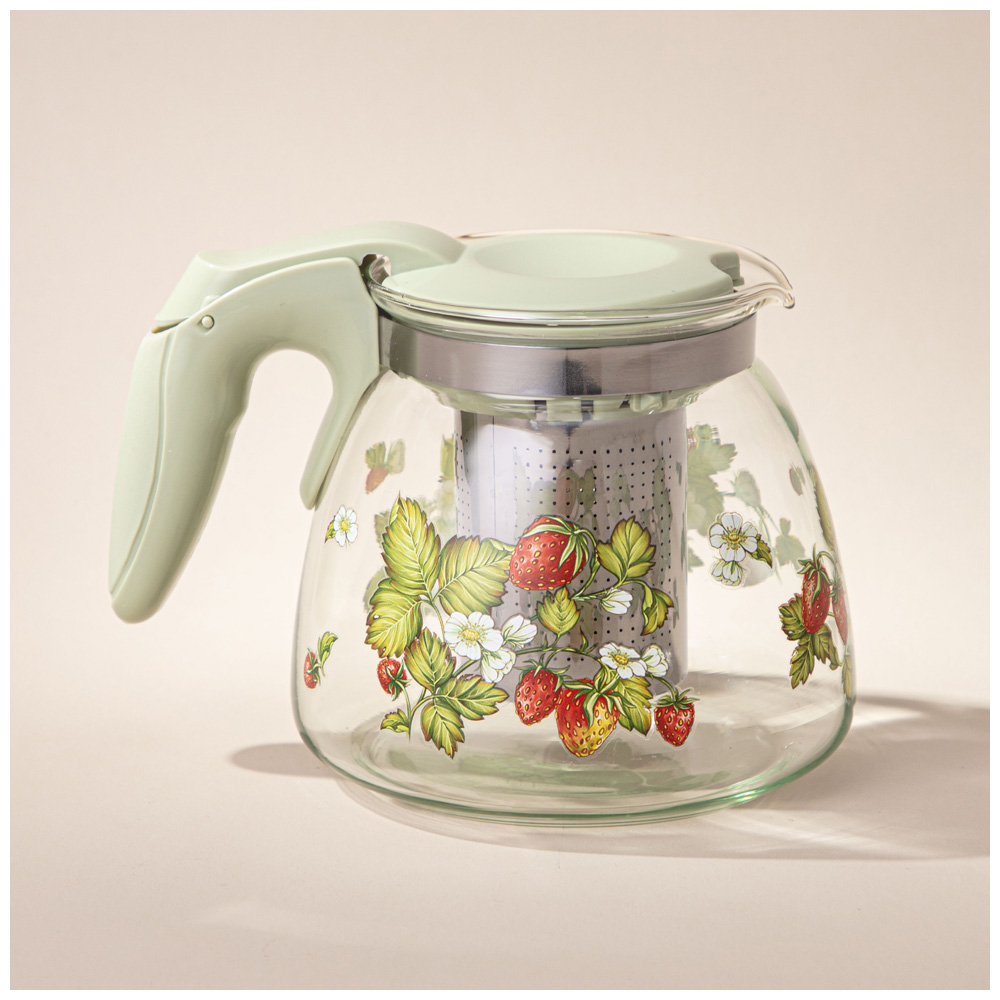 ЗАВАРОЧНЫЙ ЧАЙНИК AGNESS С ФИЛЬТРОМ "ЗЕМЛЯНИКА" 900 МЛ.