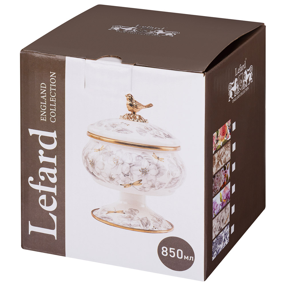 САХАРНИЦА LEFARD ЭМАЛИРОВАННАЯ НА НОЖКЕ 0,85Л