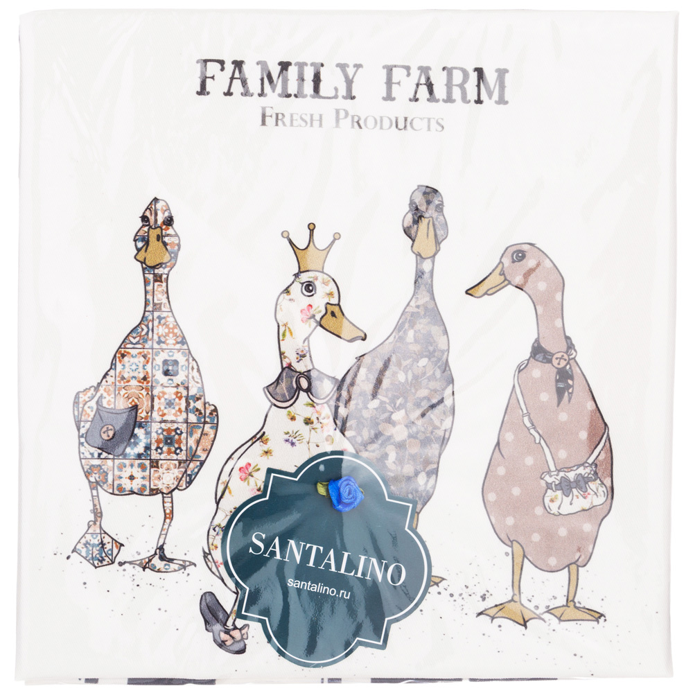 НАБОР САЛФЕТОК ИЗ 2-Х ШТ "FAMILY FARM",40Х40СМ, 100% ХЛОПОК ,СИНИЙ,ТВИЛ,