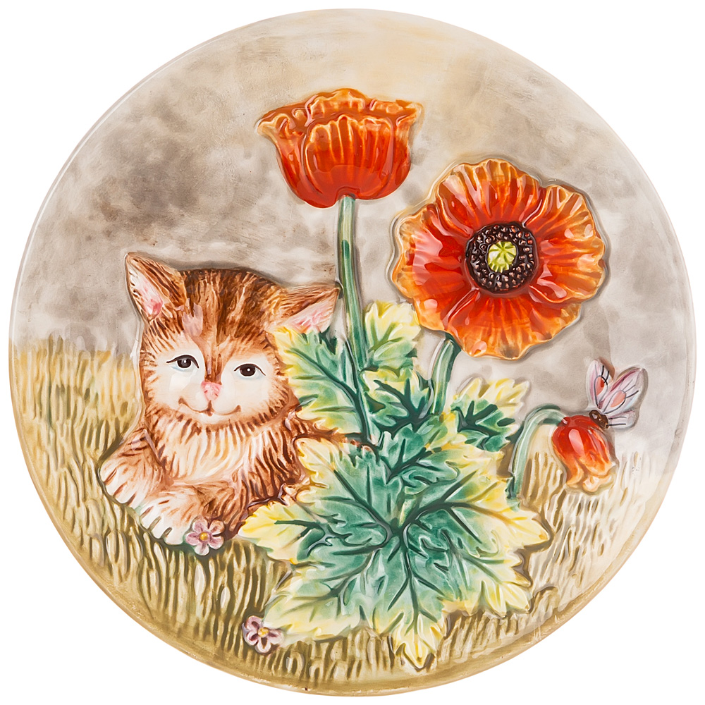 ТАРЕЛКА ДЕКОРАТИВНАЯ LEFARD "КОТЕНОК И МАКИ" 20,5*2,5 СМ (КОР=24ШТ.)