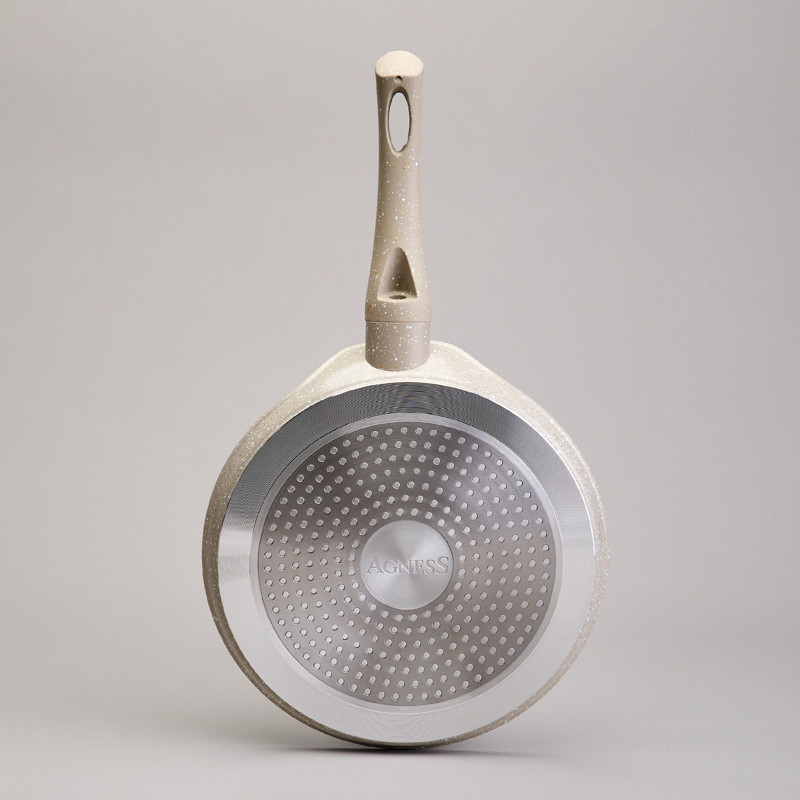 СКОВОРОДА БЛИННАЯ AGNESS С АНТИПРИГАРНЫМ ПОКРЫТИЕМ "LATTE", 22Х2СМ, ИНДУКЦИОННОЕ ДНО