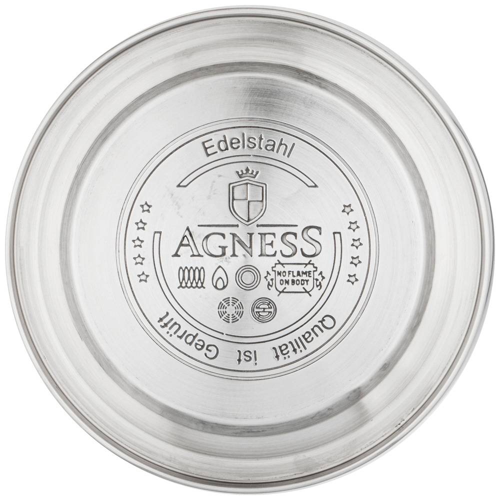 ЧАЙНИК AGNESS СО СВИСТКОМ, СЕРИЯ ТЮДОР, 3,0 Л ТЕРМОАККУМУЛИРУЮЩЕЕ ДНО, СТАЛЬ 18/10,ИНДУКЦИЯ(КОР=6ШТ)