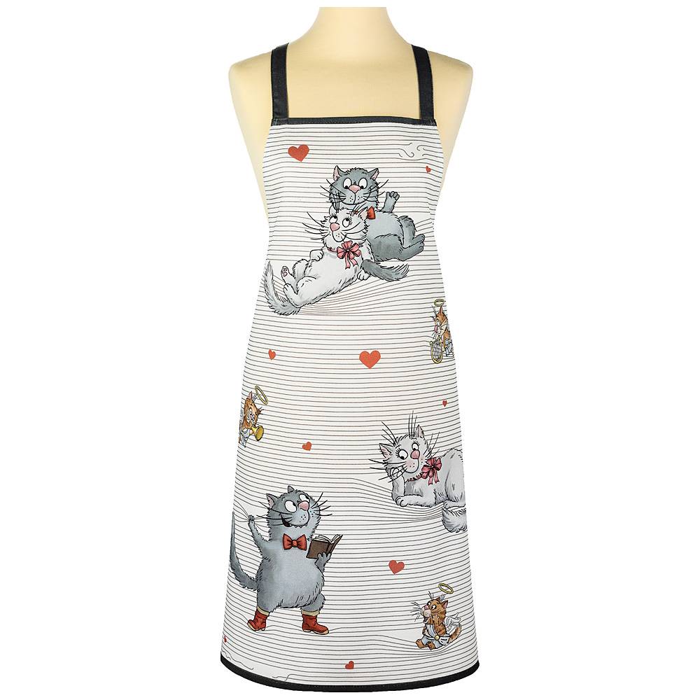 ФАРТУК "РОМАНТИКА",БЕЛЫЙ, 100% ХЛОПОК,ТВИЛ