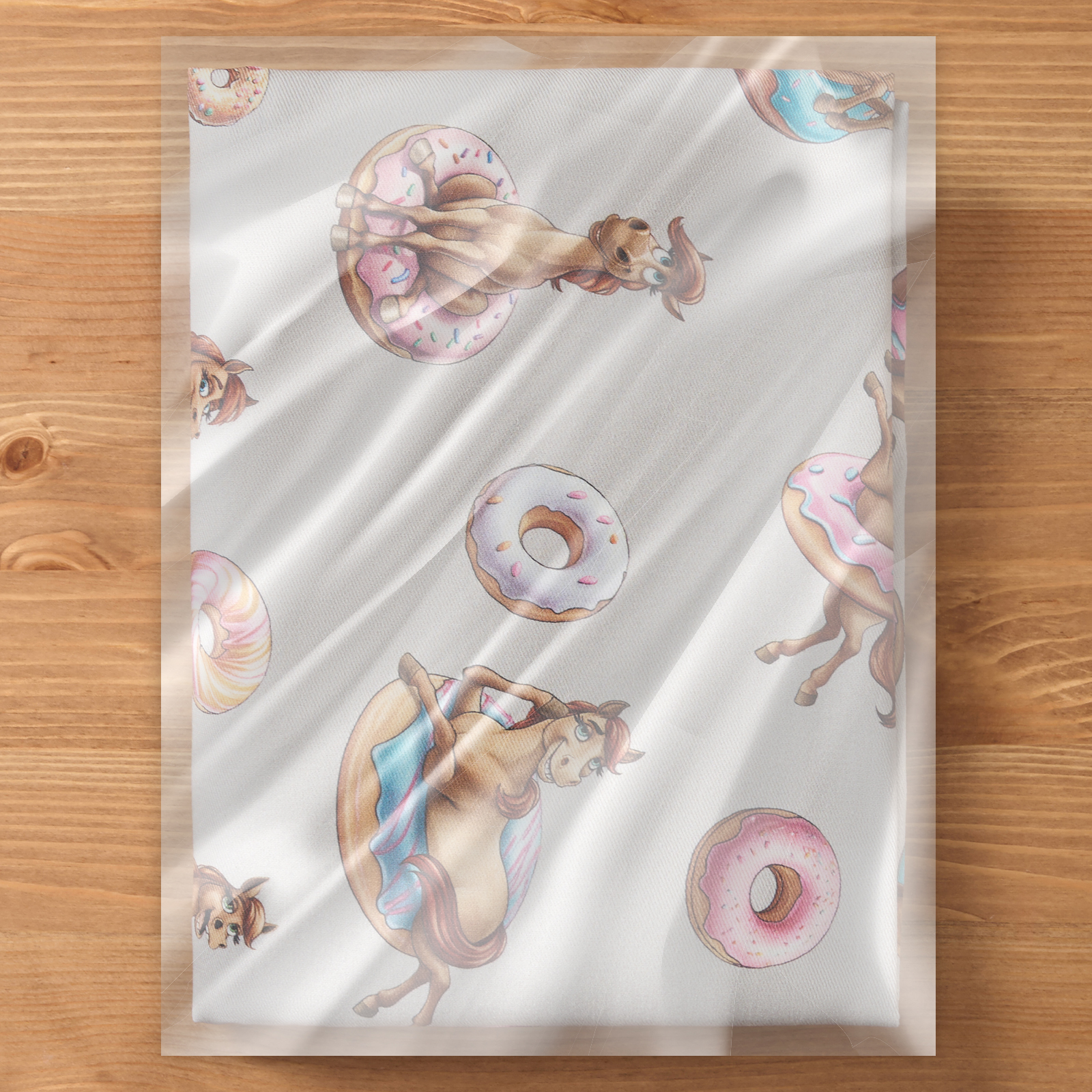 ФАРТУК "ЛОШАДЬ В ПОНЧИКАХ",60Х70СМ,100% ХЛОПОК,ТВИЛ,ПРОПИТКА