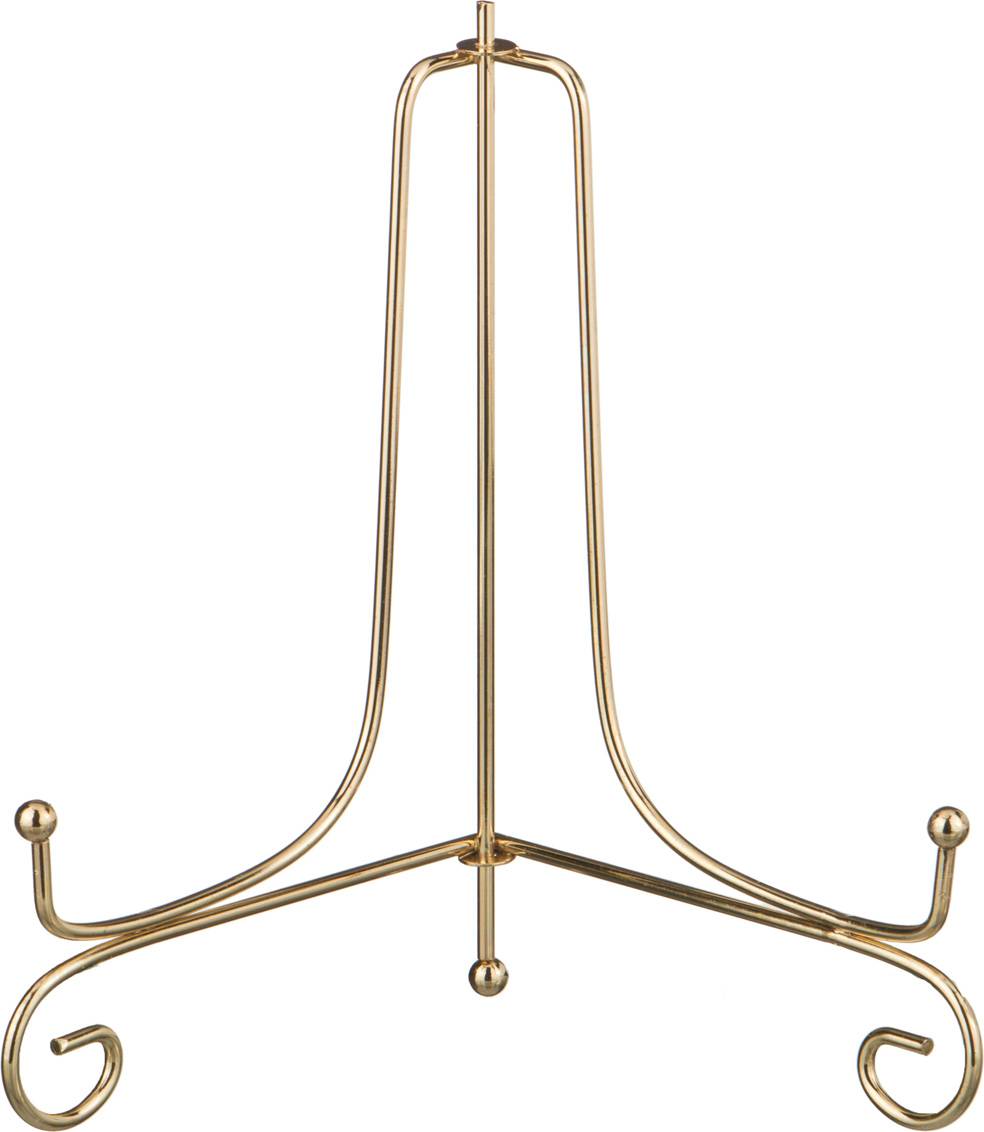 КОМПЛЕКТ ПОДСТАВОК ДЛЯ ТАРЕЛОК ИЗ 5 ШТ. 25*15 СМ. ВЫСОТА=22 СМ. ЦВЕТ - ЗОЛОТО (КОР=24КОМП.)