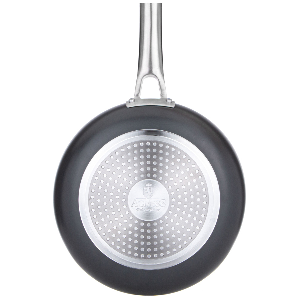 СКОВОРОДА C АНТИПРИГАР. 3Х СЛОЙНЫМ ПОКРЫТ. DAIKIN, СЕРИЯ "CHEF" AGNESS 22*4.5CM, АНОДИРОВАН.АЛЮМИНИЙ