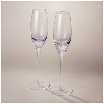 НАБОР БОКАЛОВ ДЛЯ ШАМПАНСКОГО ИЗ 2 ШТ "BUBLES" PURPLE 200 МЛ