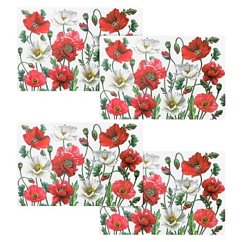 НАБОР ПОДСТАНОВОЧНЫХ САЛФЕТОК "МАКИ" ИЗ 4 ШТ,, 45Х30 СМ