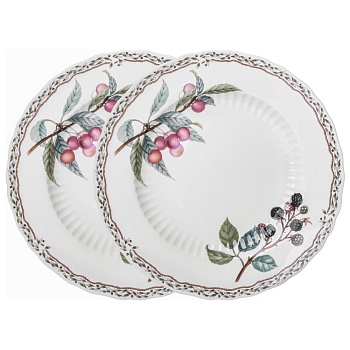 НАБОР ТАРЕЛОК ОБЕДЕННЫХ LEFARD "FRUIT GARDEN" 2 ШТ. 25,5 СМ (КОР=16НАБ.)