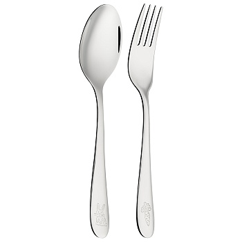 НАБОР ДЕТСКИХ СТОЛОВЫХ ПРИБОРОВ ZOO AGNESS 2 ПР