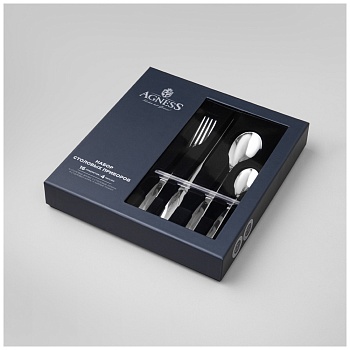 НАБОР СТОЛОВЫХ ПРИБОРОВ DOLCE AGNESS 16 ПР., СТАЛЬ 18/10