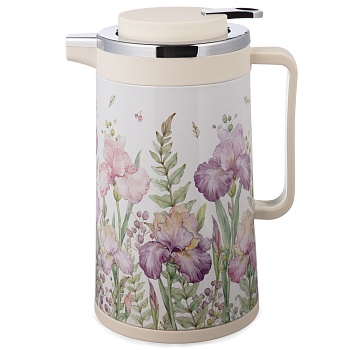 ТЕРМОС СО СТЕКЛЯННОЙ КОЛБОЙ, 950 МЛ, КРЫШКА С КЛАПАНОМ, СЕРИЯ "IRISES", СОХРАНЯЕТ ТЕМП-РУ ДО 24Ч