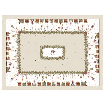 СКАТЕРТЬ  160Х220 CM ПРЯМОУГОЛЬНАЯ, "ЩЕЛКУНЧИК" ЦВЕТ: БЕЖЕВЫЙ, TM LEFARD, ПОЛИЭСТЕР 100% (КОР=18ШТ.)