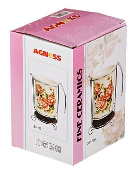 ПОДСТАВКА ПОД КУХОННЫЕ ПРИБОРЫ "КОРЕЙСКАЯ РОЗА" 10,5*10,5*16 СМ (КОР=18ШТ.)