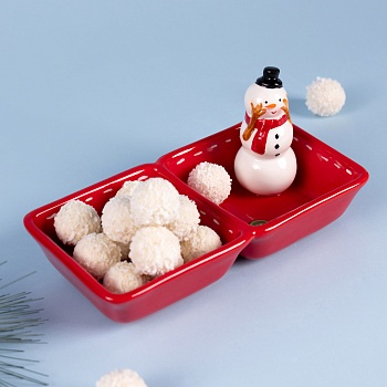 МЕНАЖНИЦА 2 СЕКЦИИ КОЛЛЕКЦИЯ "CHRISTMAS GIFT" 22*11*10,5 СМ