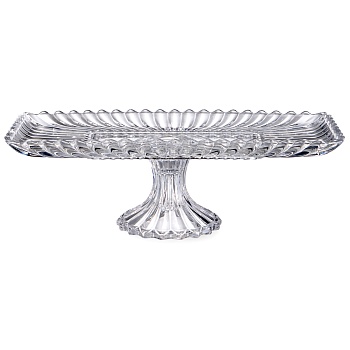 БЛЮДО СЕРВИРОВОЧНОЕ НА НОЖКЕ "BRILLIANCE" ПРЯМОУГОЛЬНОЕ, 38*17,5*11,5 СМ