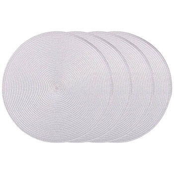 НАБОР ПОДСТАНОВОЧНЫХ САЛФЕТОК "NATIVE" GREY ИЗ 4 ШТ., ДИАМЕТР=38 СМ