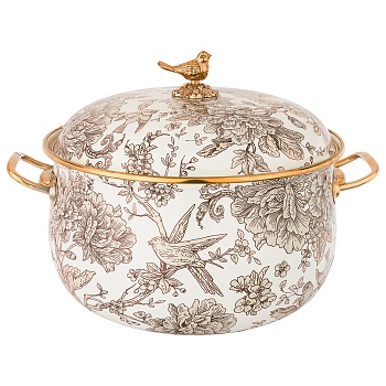 КАСТРЮЛЯ ЭМАЛИРОВАННАЯ LEFARD С КРЫШКОЙ 4,8Л, ДИА.22СМ ПОДХОДИТ ДЛЯ ИНДУКЦИОН.ПЛ