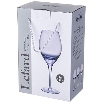 НАБОР БОКАЛОВ ДЛЯ ВИНА ИЗ 2 ШТ "BUBLES" BLUE 580 МЛ