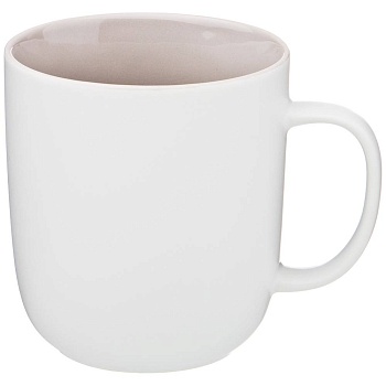 КРУЖКА BRONCO "VELOUR" 400 МЛ  СВЕТЛО-СЕРАЯ (МАЛ=4ШТ/КОР=24ШТ.)