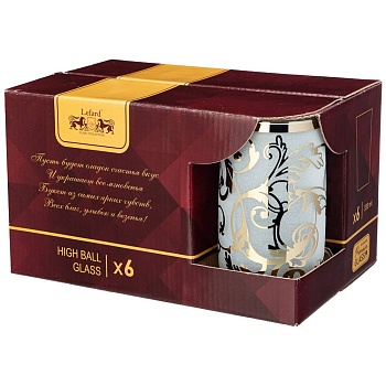 НАБОР СТАКАНОВ ИЗ 6 ШТ "ГРЕЙС" 330 МЛ