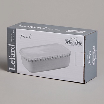 ПАШТЕТНИЦА LEFARD "PEARL" С КРЫШКОЙ ПРЯМОУГ. 18,5*9,5*5,5 СМ 400 МЛ