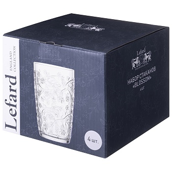 НАБОР СТАКАНОВ "BLOSSOM" 4 ШТ/370 МЛ