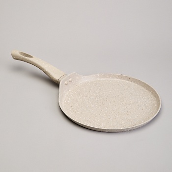 СКОВОРОДА БЛИННАЯ AGNESS С АНТИПРИГАРНЫМ ПОКРЫТИЕМ "LATTE", 24Х2СМ, ИНДУКЦИОННОЕ ДНО