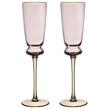 НАБОР БОКАЛОВ ДЛЯ ШАМПАНСКОГО "TWIST & SHINE" PINK, 2 ШТ/210 МЛ