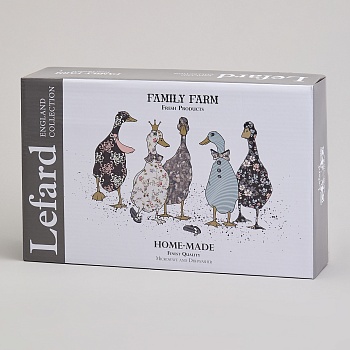 НАБОР САЛАТНИКОВ НА ДЕРЕВ. ПОДСТАВКЕ LEFARD "FAMILY FARM" 5 ПР. 30*19*6,7 СМ 160 МЛ (КОР=8НАБ.)