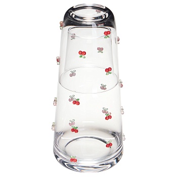 ГРАФИН С КРЫШКОЙ-СТАКАНОМ "FRUITY CHERRY" 890/330 МЛ