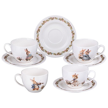 ЧАЙНЫЙ НАБОР LEFARD "RABBITS FAMILY" НА 4 ПЕР. 8 ПР. 250 МЛ