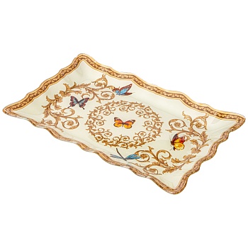 БЛЮДО ДЛЯ СЕРВИРОВКИ   КОЛЛЕКЦИЯ "MONOGRAM"25*16*2,5 СМ МАЛ.УП.= 6 ШТ. (МИН. ПАРТИЯ)