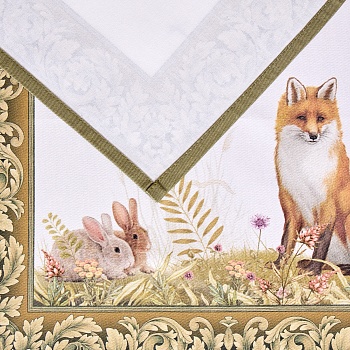 НАБОР САЛФЕТОК ИЗ 2-Х ШТ "ОХОТА" 40Х40СМ, ТВИЛ, 100% ХЛОПОК, ЛИСА