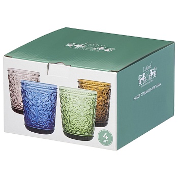 НАБОР СТАКАНОВ "VINTAGE" COLORS, 4 ШТ/320 МЛ