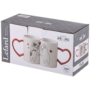 НАБОР ИЗ 2 КРУЖЕК "ДАВАЙ ОБНИМЕМСЯ" 260 МЛ