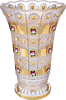ВАЗА "LEFARD GOLD GLASS" ДИАМЕТР=17 СМ. ВЫСОТА=25 СМ. (КОР=6ШТ.)