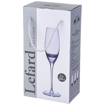 НАБОР БОКАЛОВ ДЛЯ ШАМПАНСКОГО ИЗ 2 ШТ "BUBLES" PURPLE 200 МЛ