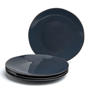 НАБОР ТАРЕЛОК ОБЕДЕННЫХ BRONCO "CONCEPT" 4 ШТ. 27,5 СМ СИНИЙ